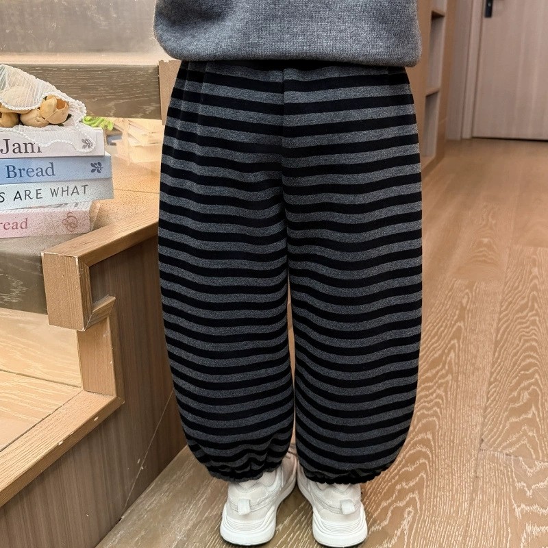 男女童加绒加厚长裤儿童新冬季韩版棉裤宝宝百搭保暖束脚条纹卫裤,淘宝优惠券,粉丝福利购,淘宝优惠卷
