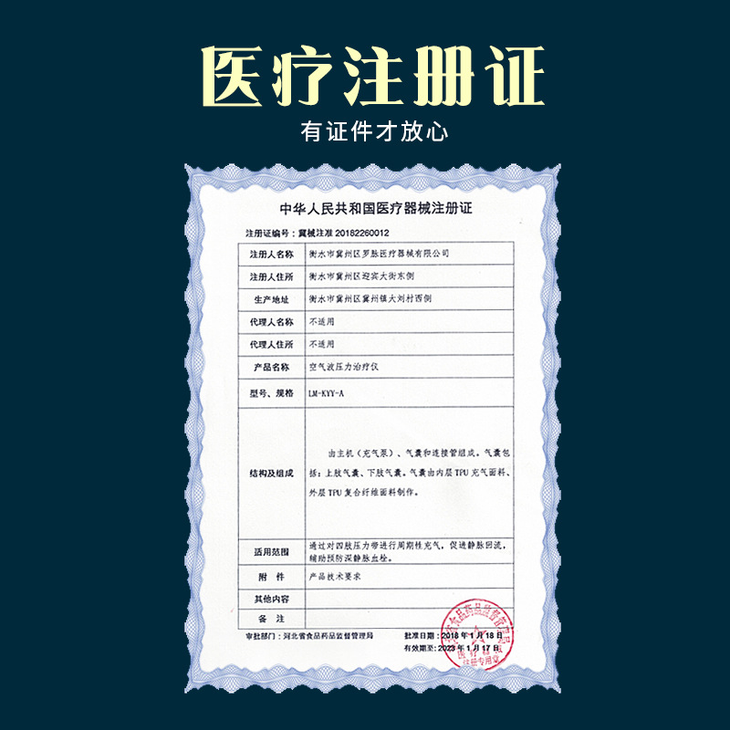 Medical air wave pressure physiotherapy instrument waist and leg air pressure massager anti-venous thrombosis automatic heating therapy instrument