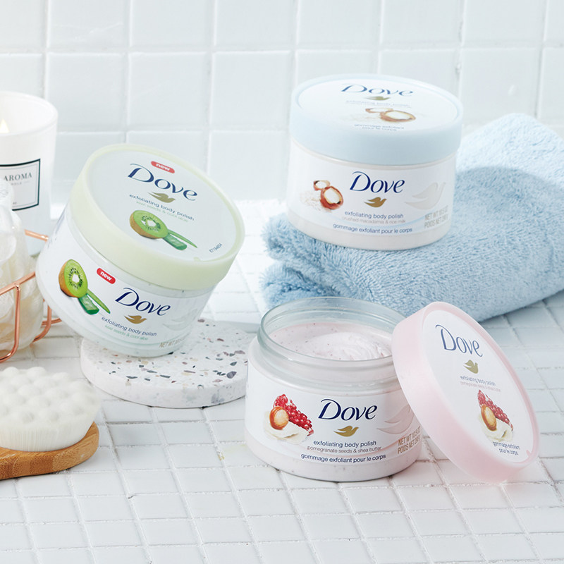 多芬樱花甜香冰淇淋沐浴全身磨砂膏 杜超居家日用身体磨砂膏/去角质膏