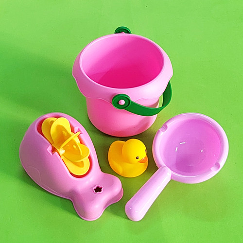 宝宝洗澡花洒喷水浇花男女孩浴室儿童婴幼儿戏水玩具小黄鸭洒水壶 - 图1