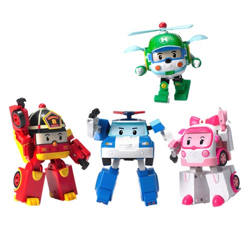 变形警车珀利poli安巴罗伊海利3英寸机器人男孩女孩儿童玩具趣味 - 图3