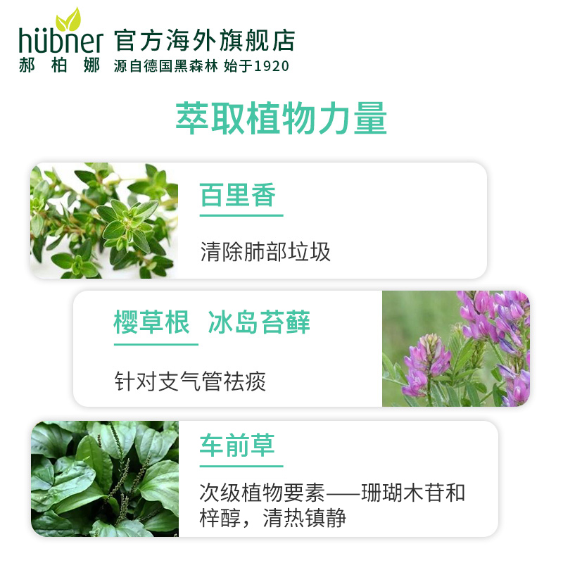 huebner海外旗舰店Huebner德国进口冷杉玉露清肺化痰口服液草本养肺防雾霾护嗓250ml2