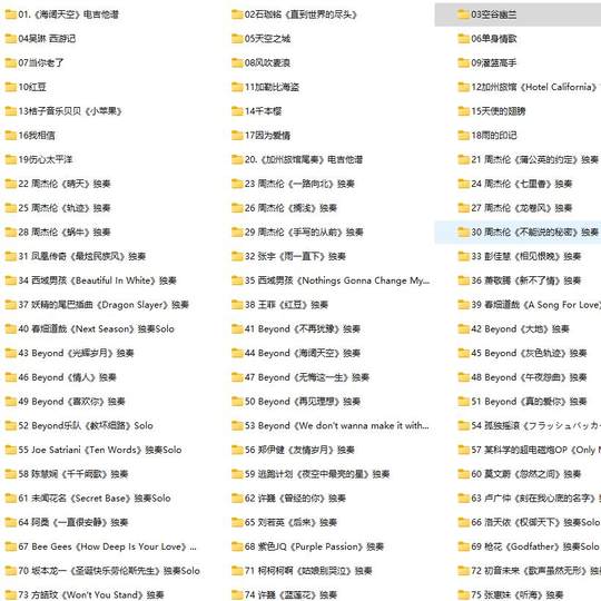 1500首电吉他solo独奏歌曲+动漫 曲谱+示范+伴奏 电子版网盘发送