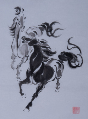 写意画真迹字画手绘国画水墨画