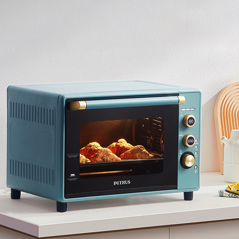 柏翠3040gr搪瓷家用复古烘焙电烤箱 柏翠电烤箱