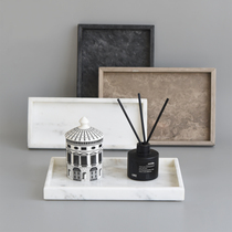 ins Nordic style marble trays Cosmetics perfuming candle containing trays rectangular bathroom with storage trays