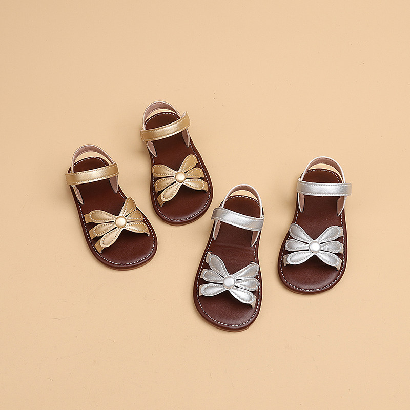 Girls Roman Sandals Children's Flower Princess Shoes