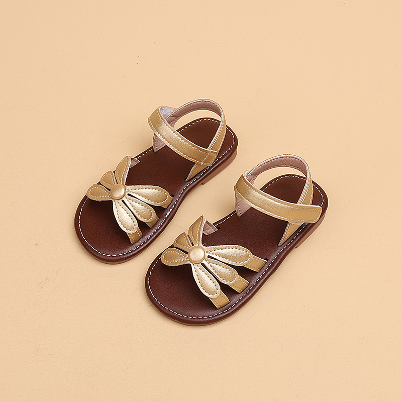 Girls Roman Sandals Children's Flower Princess Shoes