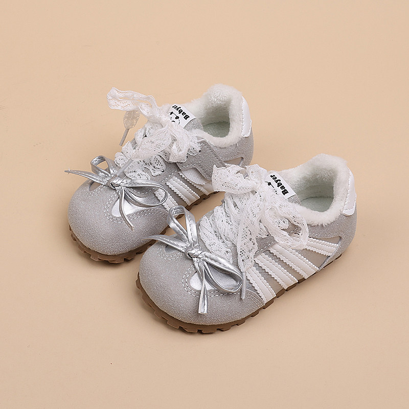 女童二棉板鞋2025冬季新款时尚休闲鞋女宝宝阿甘鞋蝴蝶结运动鞋潮,淘宝优惠券,粉丝福利购,淘宝优惠卷