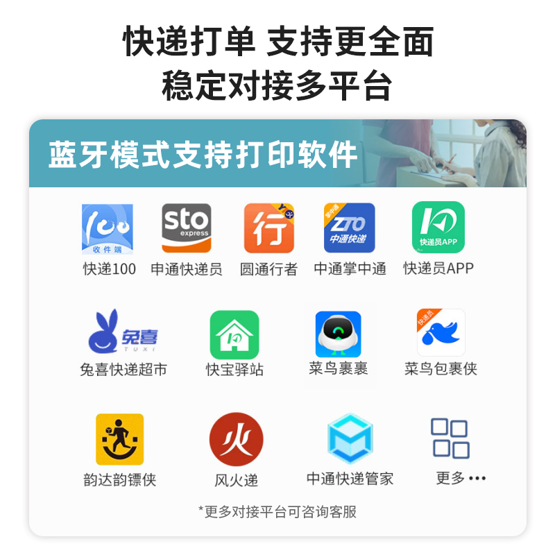 启锐QR365W菜鸟4g云打印机快宝4g云打印机快递100便携式快递打印 - 图3