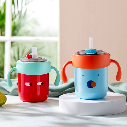 Детский стакан со стаканом со шкалой для домашнего использования из нержавеющей стали, защита при падении