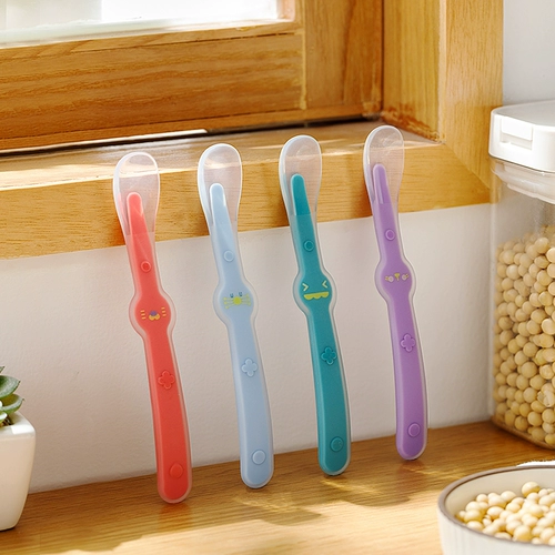 Детская силиконовая посуда для новорожденных, ложка для еды, обеденная тарелка