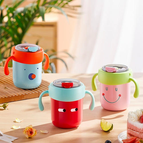 Детский стакан со стаканом со шкалой для домашнего использования из нержавеющей стали, защита при падении