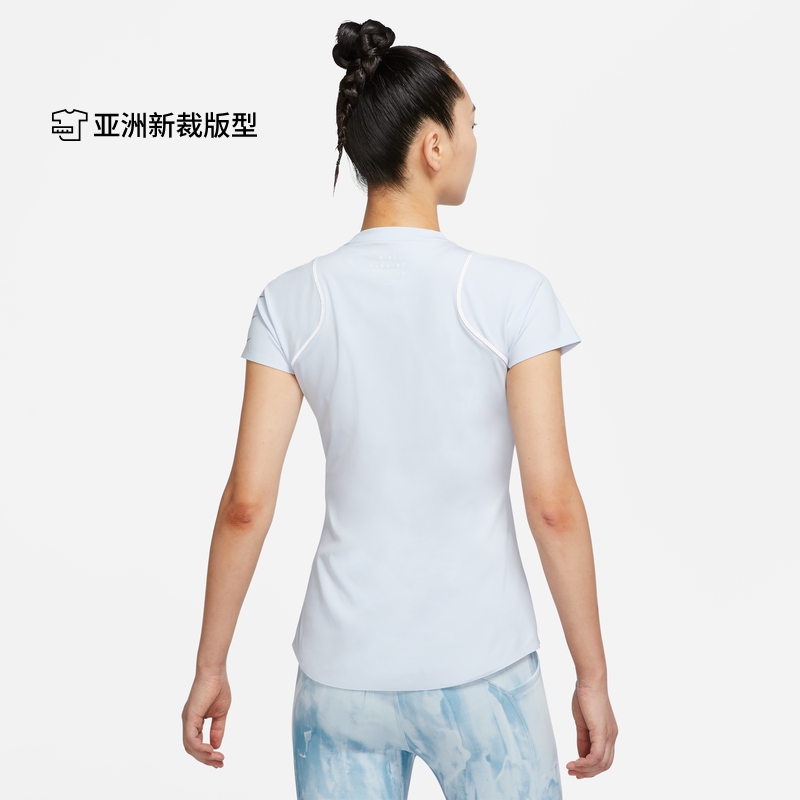 耐克/NIKE女子运动跑步训练速干三勾圆领短袖T恤DQ5949-010-085-图0