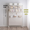Hardware girl hole board bookcase on desk