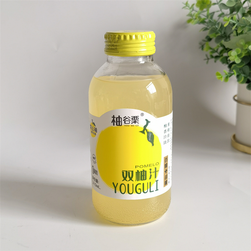 柚谷栗双柚汁310ml*5瓶整箱小青柠汁常山香柚胡柚复合果汁饮料-图3