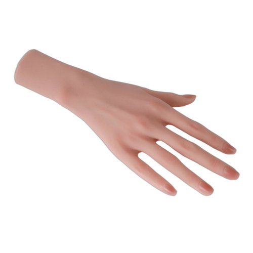 铂金硅胶手模型道具仿真人1:1假手模特 玉镯展示美甲练习拍照 - 图3