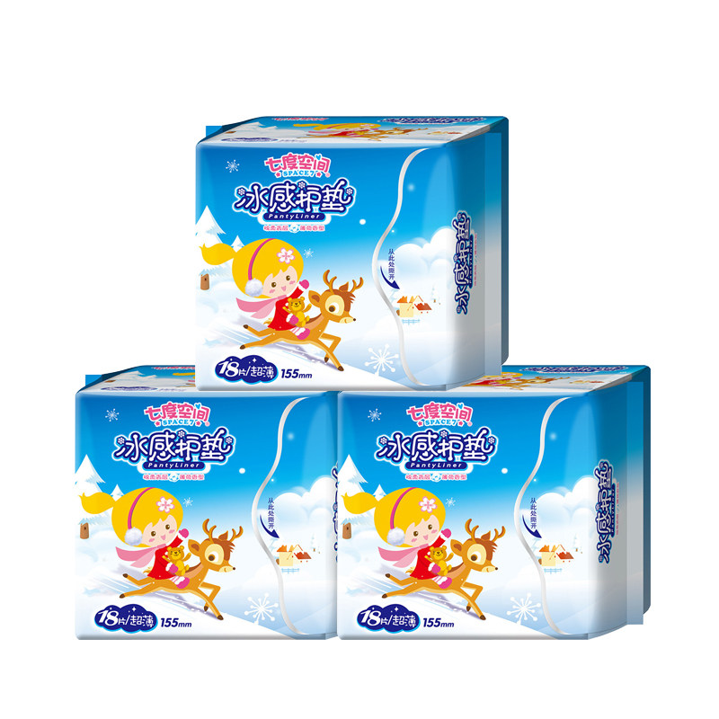 七度空间薄荷香型超薄迷你片卫生巾 斯内德家居护垫