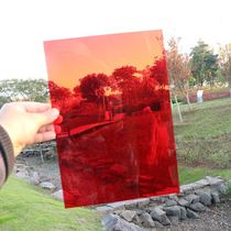 red glass paper light transmission opaque nursery school children handmade plastic paper diy material pure colour paper film