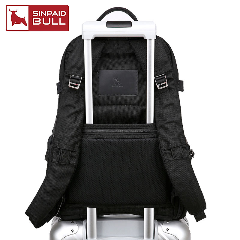 背包男士双肩包休闲旅行电脑女书包 sinpaidbull双肩背包