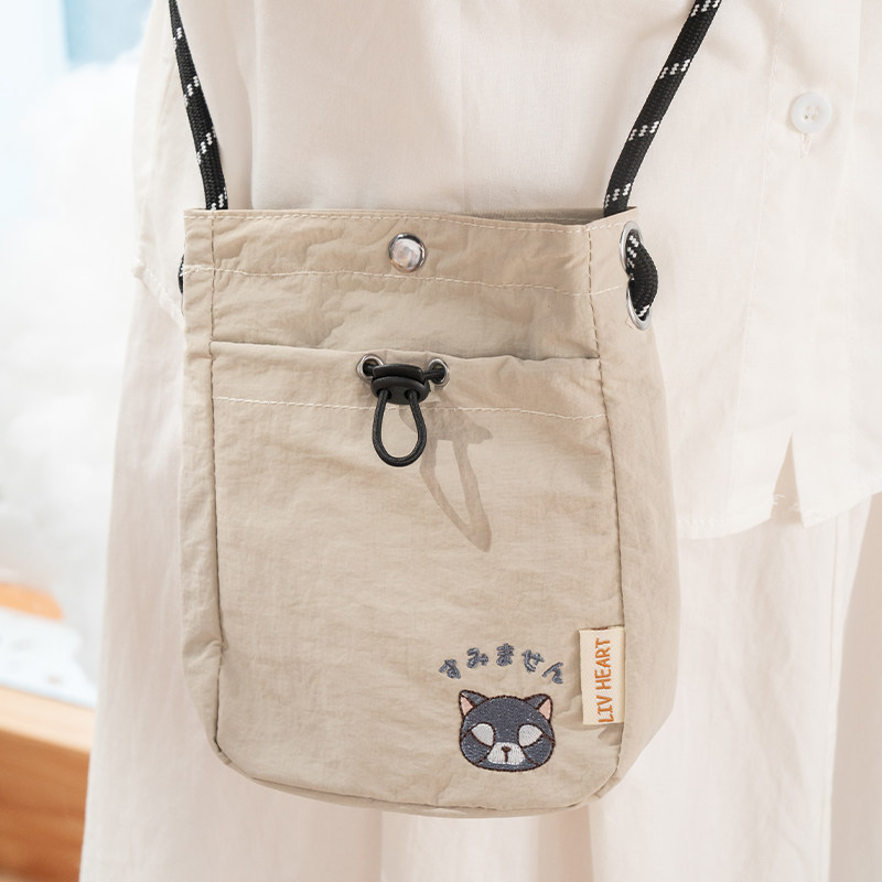 Co-branded LIVHEART mini mobile phone bag kitten drawstring small bag shoulder crossbody bag student commuter handbag women