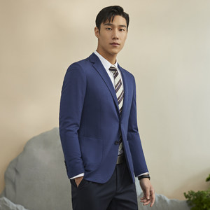 雅戈尔奥莱 男装春新品舒弹系列单西西服后开叉大气西装