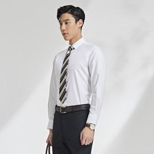 【DP免烫】雅戈尔春新品商务休闲正装通勤纯棉白长袖衬衫衬衣男