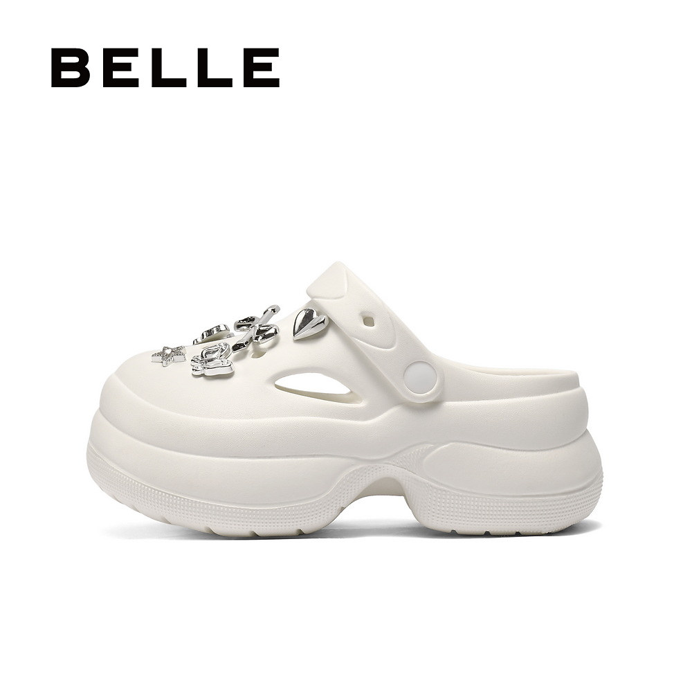 百丽女鞋子厚底洞洞鞋女夏季新款增高可外穿沙滩包头拖鞋B2648BT5,淘宝优惠券,粉丝福利购,淘宝优惠卷