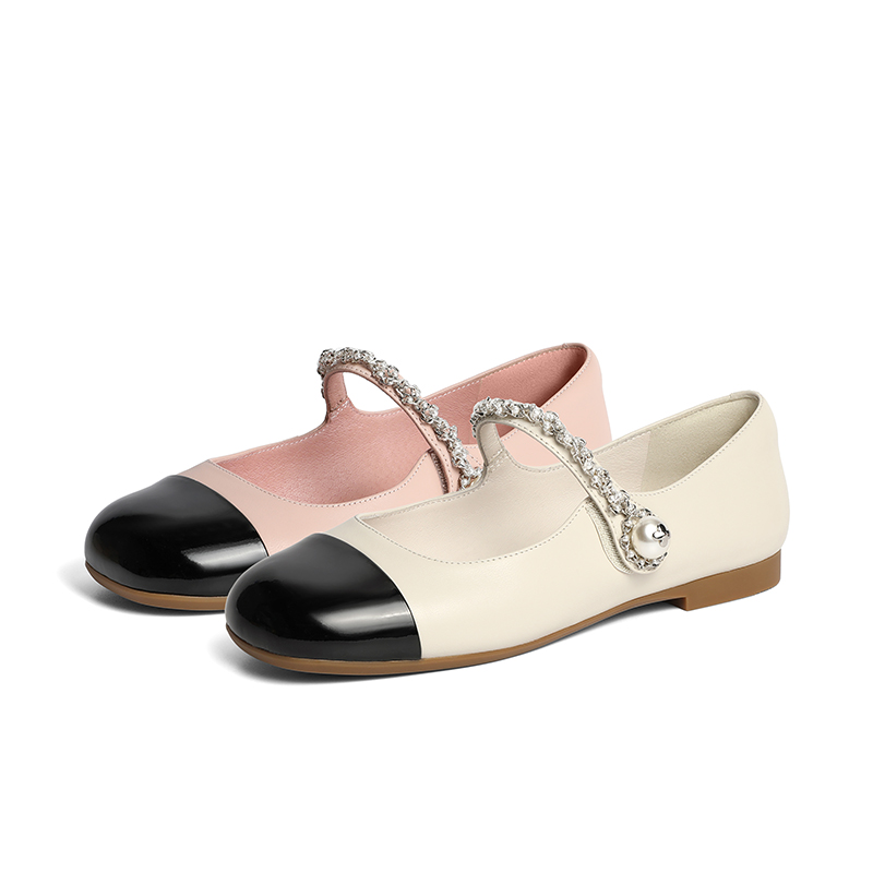 百丽小香风玛丽珍鞋秋季女鞋平底鞋新款小银鞋单鞋BL202CQ3,淘宝优惠券,粉丝福利购,淘宝优惠卷