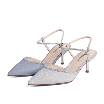 百丽星辰夏商场新款尖头通勤细高跟