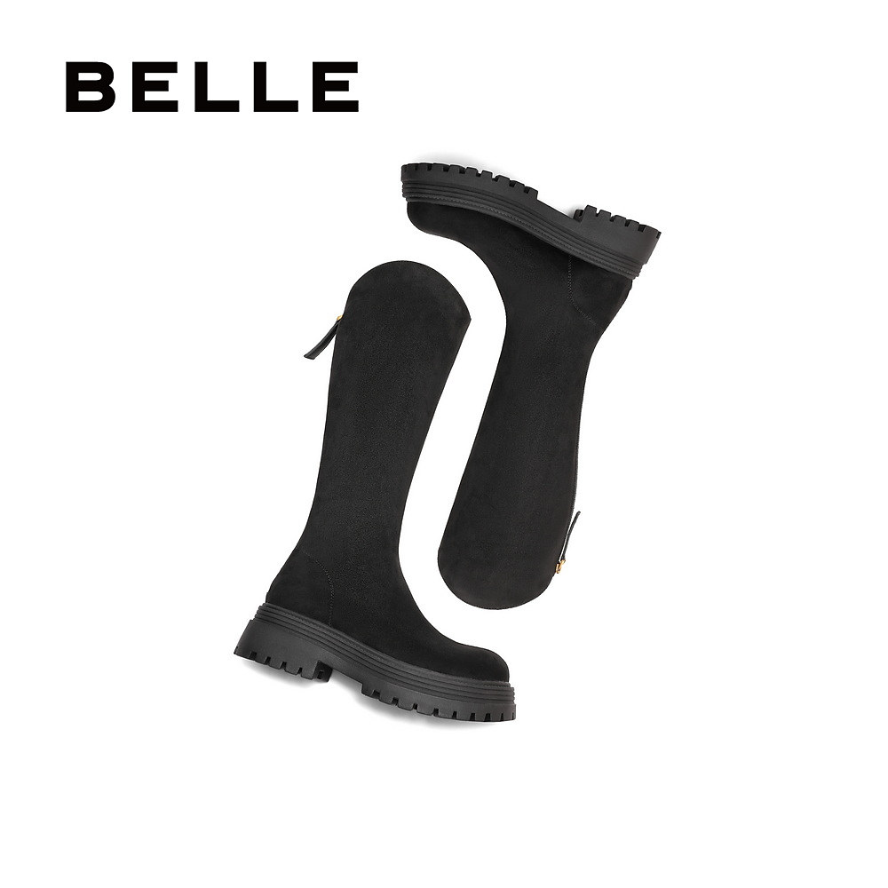 百丽女靴子厚底高长靴女新款冬季瘦瘦靴加绒长筒靴D2J1DDG4,淘宝优惠券,粉丝福利购,淘宝优惠卷