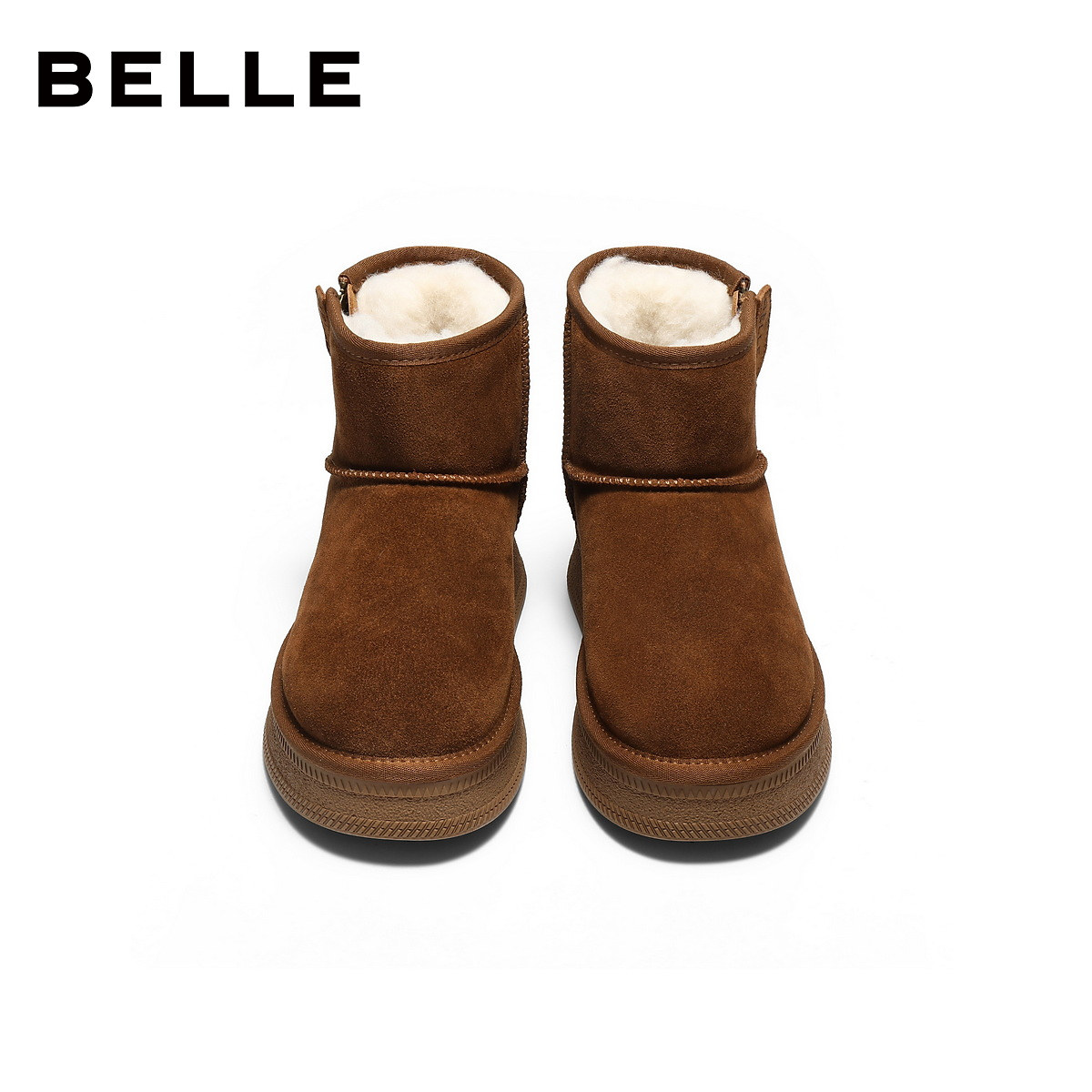 百丽保暖厚底增高雪地靴子女冬新商场款毛毛棉鞋休闲短靴F3C1DDD5,淘宝优惠券,粉丝福利购,淘宝优惠卷