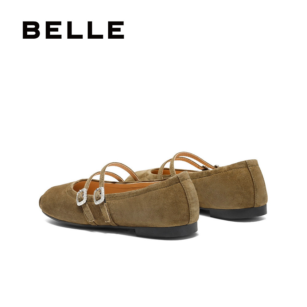 郭碧婷同款百丽浮光芭蕾女夏季平底单鞋银色玛丽珍晚晚鞋3H9A8AQ5,淘宝优惠券,粉丝福利购,淘宝优惠卷