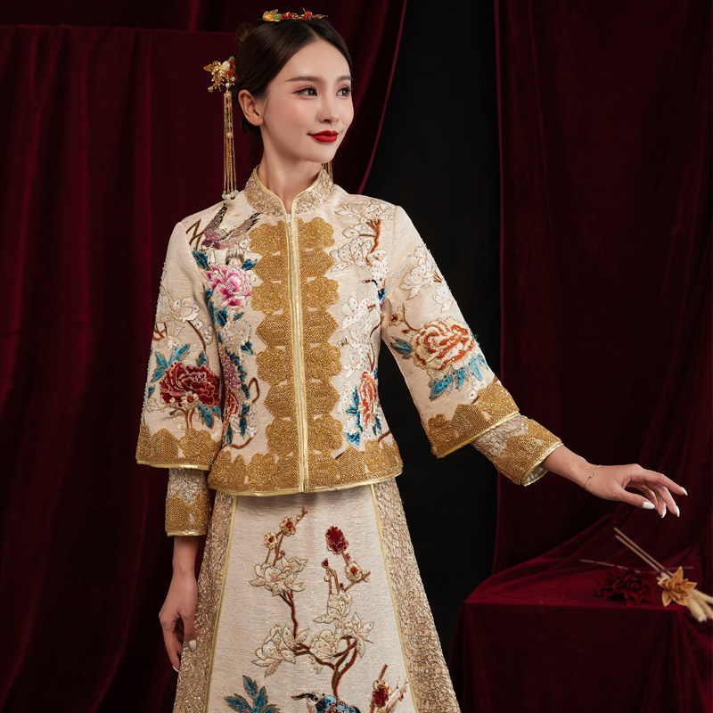 秀禾服新娘2020新款结婚出阁敬酒服 锦瑟华妃旗袍