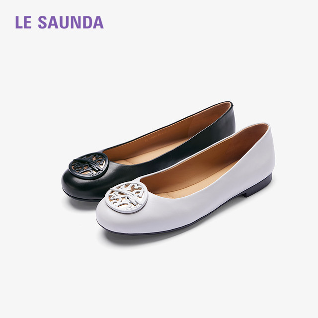 Laersdam shallow sheepskin comfortable flat shoes for women