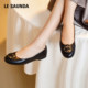 Laersdam shallow sheepskin comfortable flat shoes for women