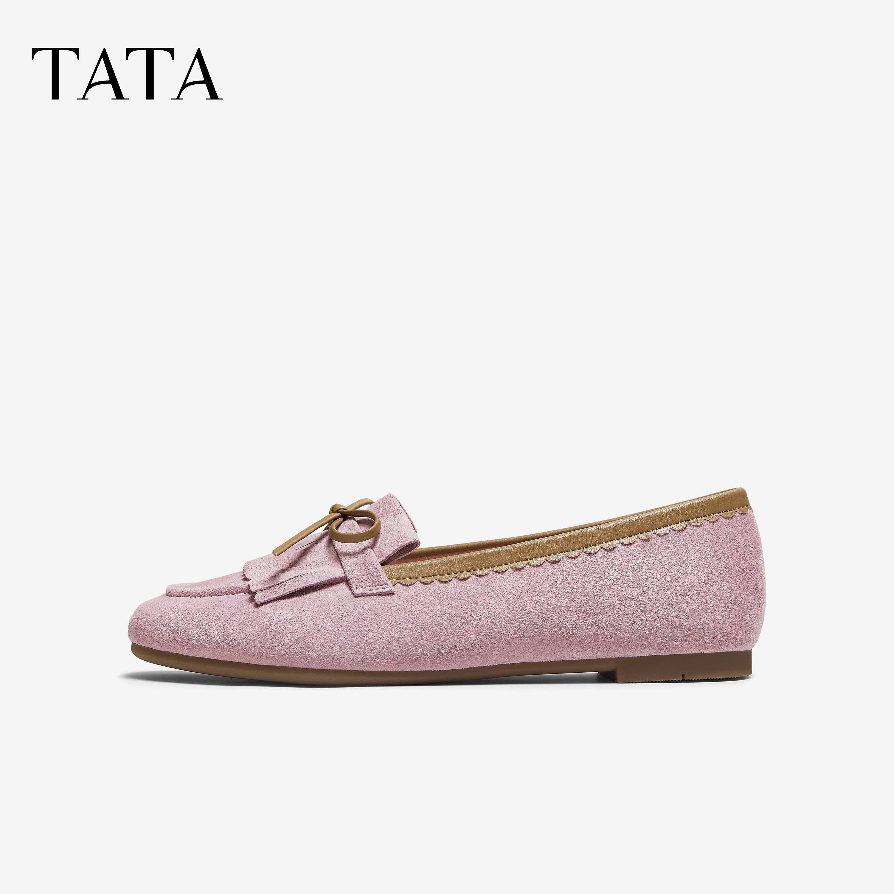 TATA他她女鞋2025秋一脚蹬时尚休闲圆头女乐福鞋新款低跟YVT01CQ5,淘宝优惠券,粉丝福利购,淘宝优惠卷