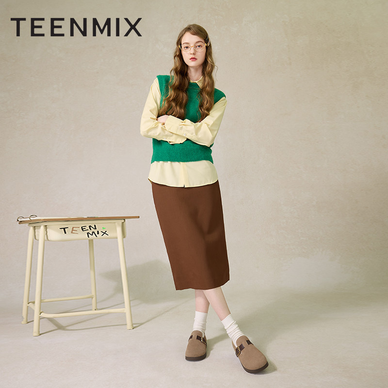 天美意复古厚底勃肯鞋女休闲鞋一脚蹬深口单鞋秋新款KK009CM4,淘宝优惠券,粉丝福利购,淘宝优惠卷