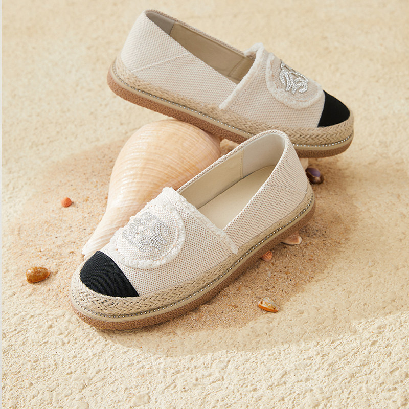 百思图春夏新款时尚休闲简约复古渔夫鞋平跟圆头女单鞋BL336CA4,淘宝优惠券,粉丝福利购,淘宝优惠卷