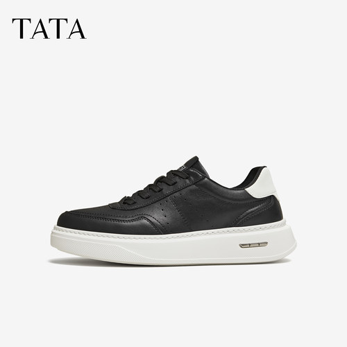 TATA他她男鞋2026春季新款板鞋舒适百搭休闲鞋厚底增高鞋QJB01AM6 - 图0