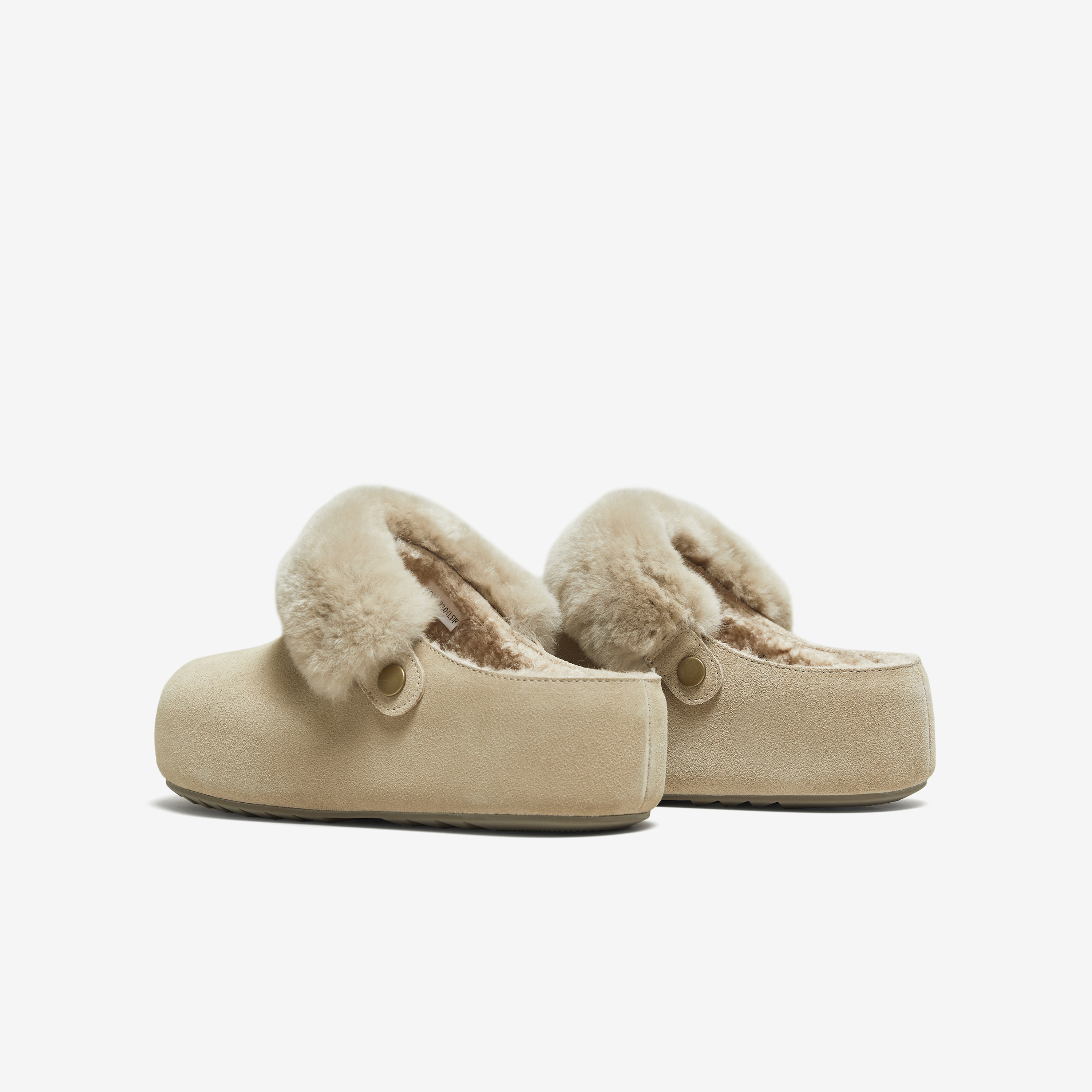 TATA他她女鞋2025勃肯鞋外穿厚底保暖包头外穿半拖鞋字YXC01DH5 - 图2