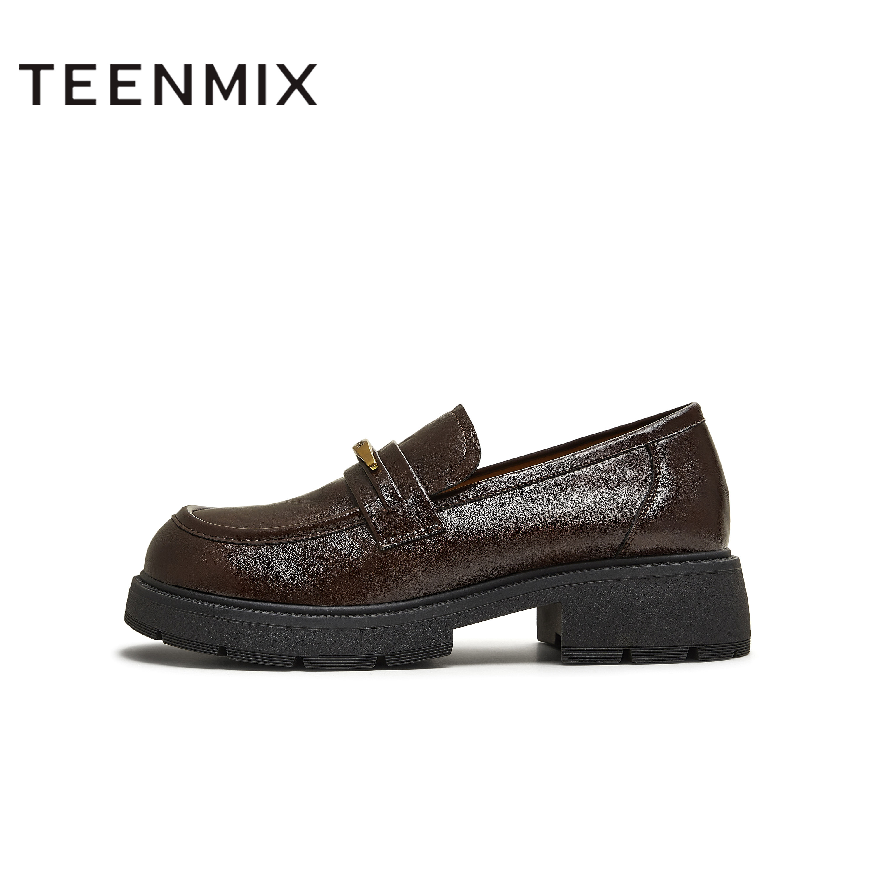 天美意2025秋新款厚底百搭纯色一脚蹬jk学院女乐福鞋KE071CM5,淘宝优惠券,粉丝福利购,淘宝优惠卷