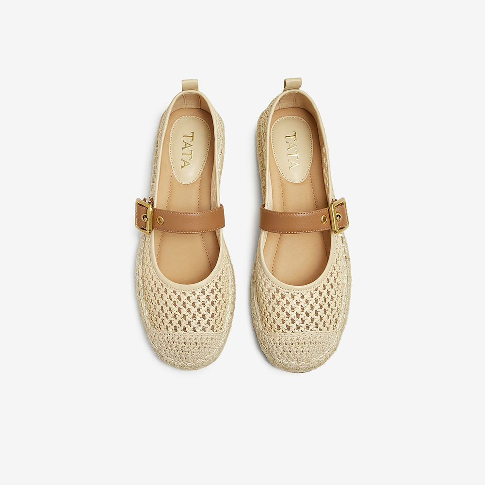 TATA/他她2025秋商场同款时尚休闲圆头女单鞋新款CWD01BQ5奥莱 - 图2