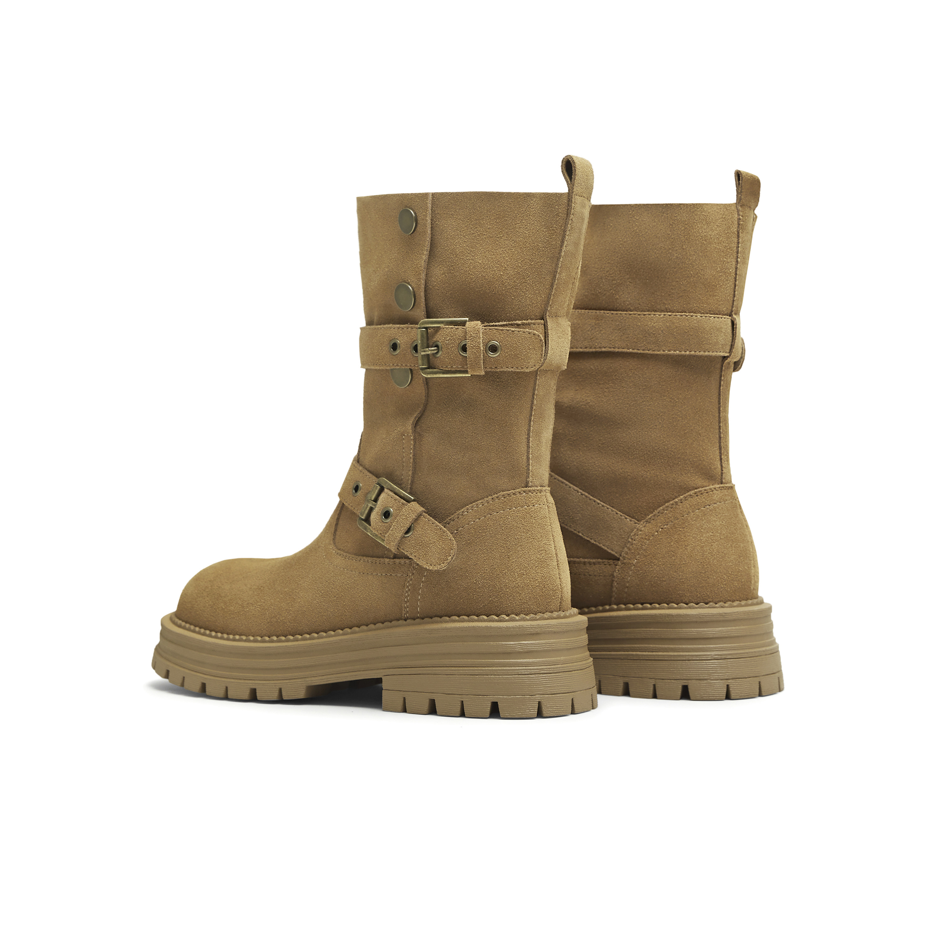 天美意2025冬新款复古厚底英伦风西部靴堆堆靴女骑士靴KXZ09DS5,淘宝优惠券,粉丝福利购,淘宝优惠卷