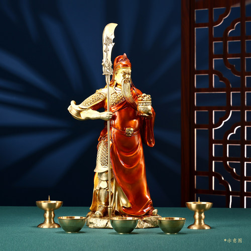 铜武圣关公摆件武财神爷关公神像铜像入户中式玄关公司开业礼品 - 图3