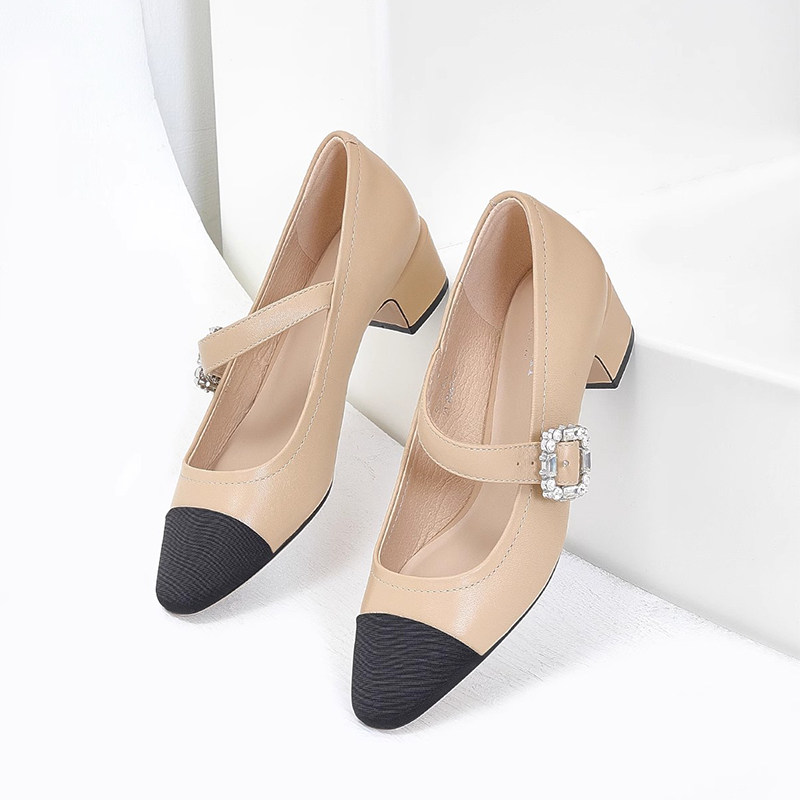 星期六小香风玛丽珍单鞋春秋新款时尚拼色优雅女鞋SS31111446,淘宝优惠券,粉丝福利购,淘宝优惠卷