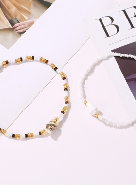 Jewelry Weaving Small Shell Conch Colorful Summer Bracelet