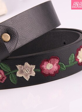 embroidery flower waistband belt retro belts fashion women