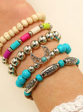 Bohemian ethnic style bracelet women Wood Bead  Accessories
