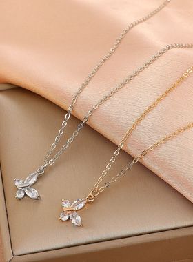 ins风蝴蝶女小众设计轻奢项链